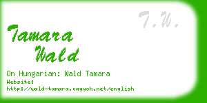 tamara wald business card